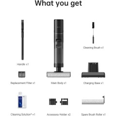 Xiaomi Dreame H12 Pro Wet/Dry Vacuum Cleaner - 300W Powerful Handheld Stick, Sleek Black Design